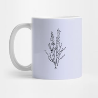 Lavender Line Art Mug